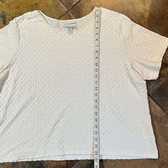 Sag Harbor Women’s White Textured Blouse 2X - Picture 7 of 12